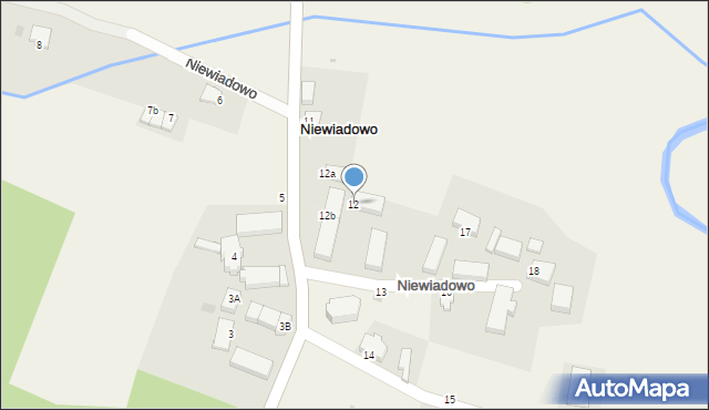 Niewiadowo, Niewiadowo, 12, mapa Niewiadowo