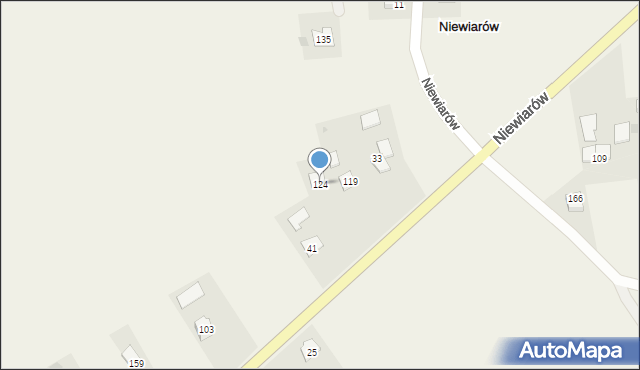 Niewiarów, Niewiarów, 124, mapa Niewiarów