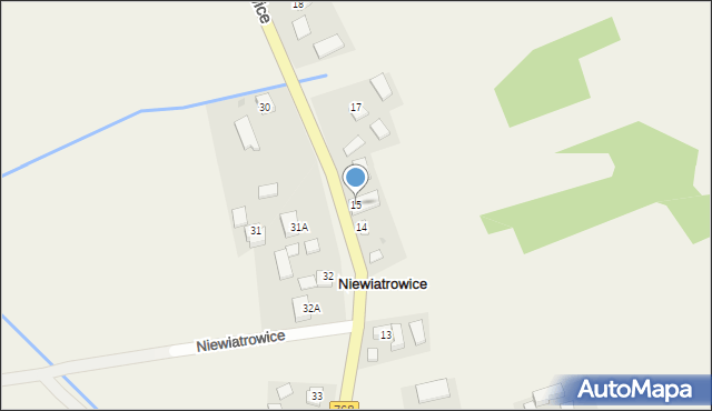 Niewiatrowice, Niewiatrowice, 15, mapa Niewiatrowice