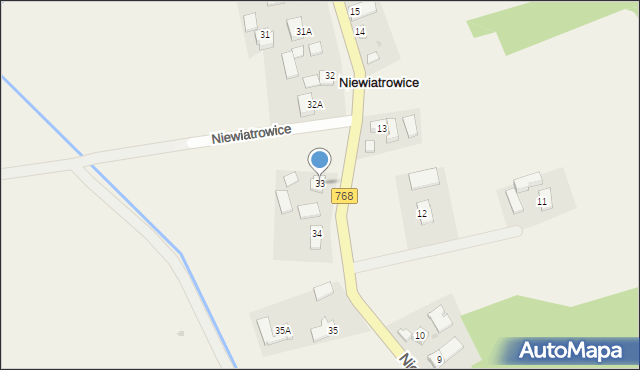Niewiatrowice, Niewiatrowice, 33, mapa Niewiatrowice