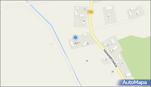 Niewiatrowice, Niewiatrowice, 35A, mapa Niewiatrowice