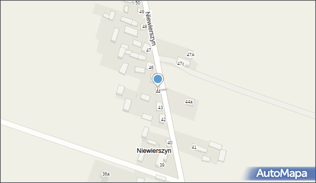 Niewierszyn, Niewierszyn, 44, mapa Niewierszyn