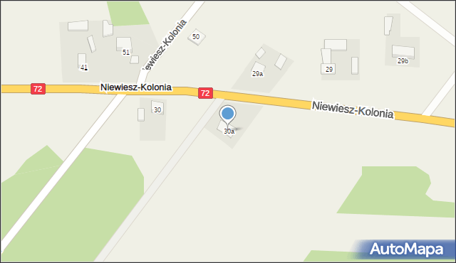 Niewiesz-Kolonia, Niewiesz-Kolonia, 30a, mapa Niewiesz-Kolonia