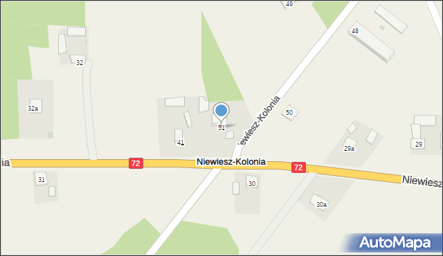 Niewiesz-Kolonia, Niewiesz-Kolonia, 51, mapa Niewiesz-Kolonia