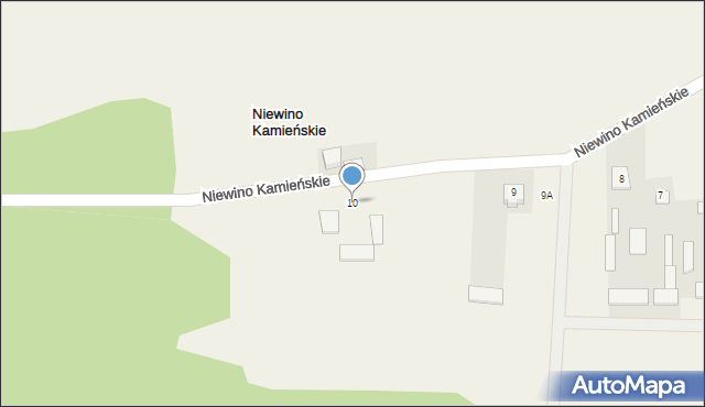 Niewino Kamieńskie, Niewino Kamieńskie, 10, mapa Niewino Kamieńskie