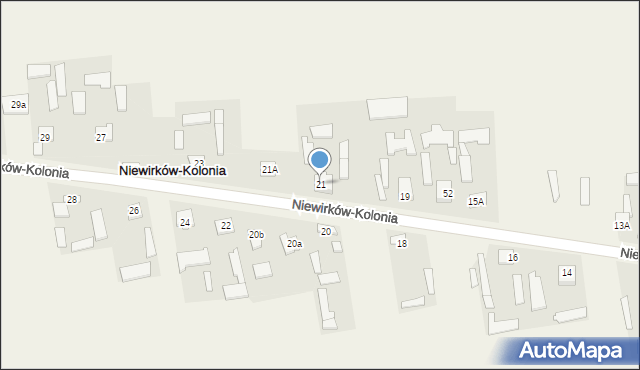 Niewirków-Kolonia, Niewirków-Kolonia, 21, mapa Niewirków-Kolonia