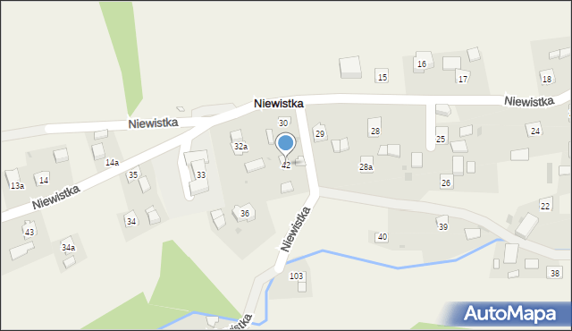 Niewistka, Niewistka, 42, mapa Niewistka