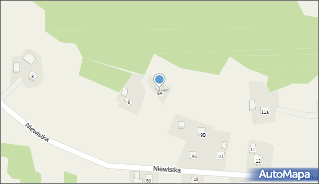 Niewistka, Niewistka, 9A, mapa Niewistka