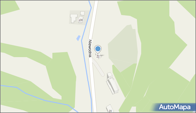 Niewodna, Niewodna, 21, mapa Niewodna