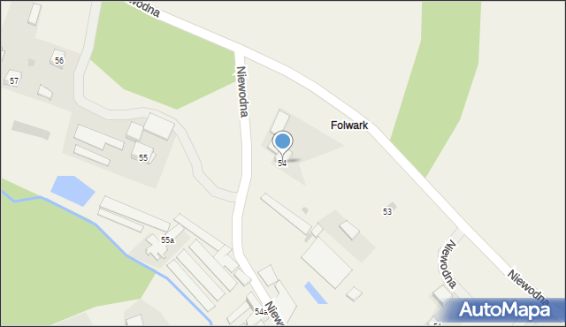 Niewodna, Niewodna, 54, mapa Niewodna