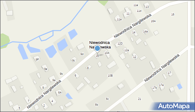 Niewodnica Nargilewska, Niewodnica Nargilewska, 10, mapa Niewodnica Nargilewska