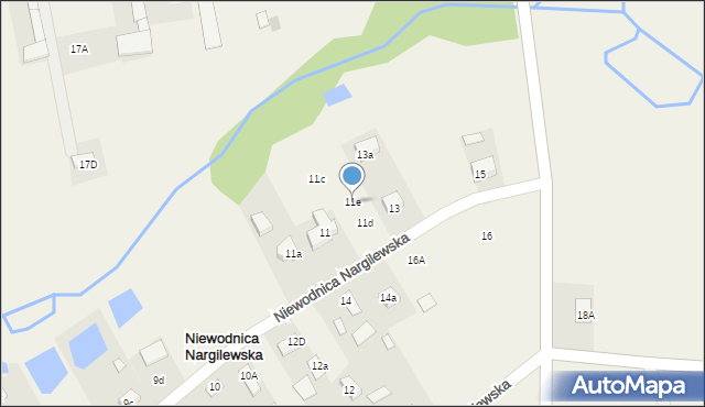 Niewodnica Nargilewska, Niewodnica Nargilewska, 11e, mapa Niewodnica Nargilewska