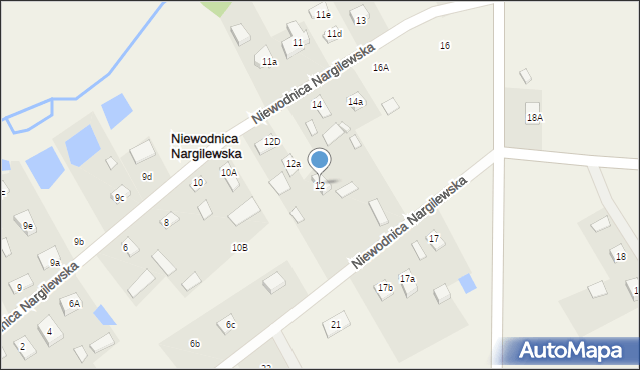 Niewodnica Nargilewska, Niewodnica Nargilewska, 12, mapa Niewodnica Nargilewska