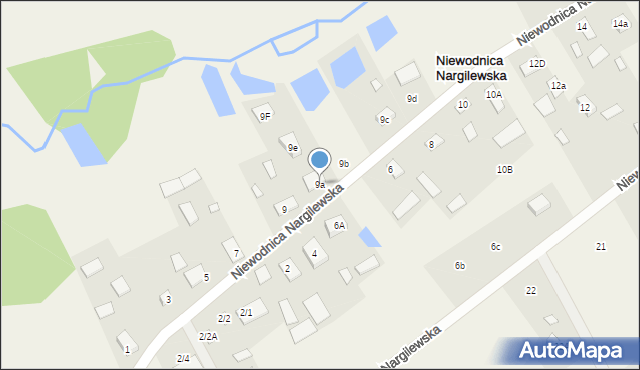 Niewodnica Nargilewska, Niewodnica Nargilewska, 9a, mapa Niewodnica Nargilewska