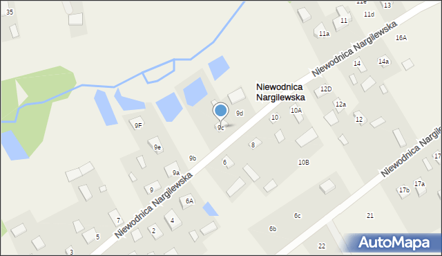 Niewodnica Nargilewska, Niewodnica Nargilewska, 9c, mapa Niewodnica Nargilewska