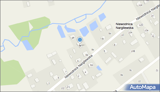 Niewodnica Nargilewska, Niewodnica Nargilewska, 9e, mapa Niewodnica Nargilewska