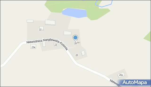 Niewodnica Nargilewska-Kolonia, Niewodnica Nargilewska-Kolonia, 24, mapa Niewodnica Nargilewska-Kolonia