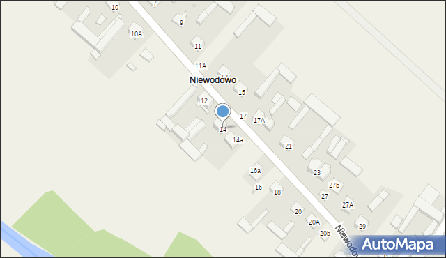 Niewodowo, Niewodowo, 14, mapa Niewodowo