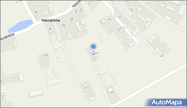 Niezabitów, Niezabitów, 24, mapa Niezabitów