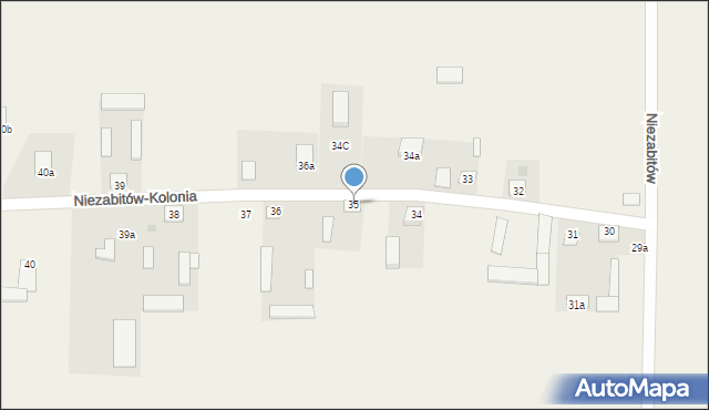 Niezabitów-Kolonia, Niezabitów-Kolonia, 35, mapa Niezabitów-Kolonia