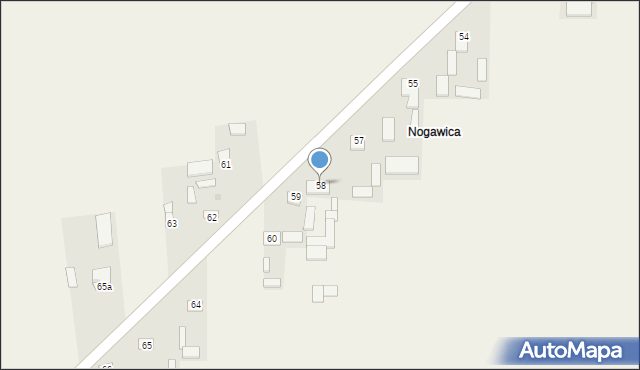 Niezabitów-Kolonia, Niezabitów-Kolonia, 58, mapa Niezabitów-Kolonia