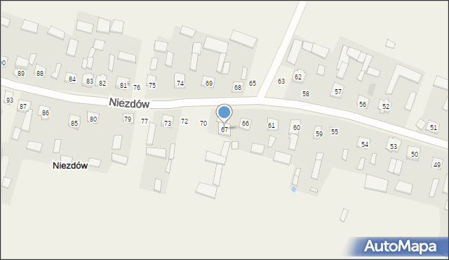 Niezdów, Niezdów, 67, mapa Niezdów