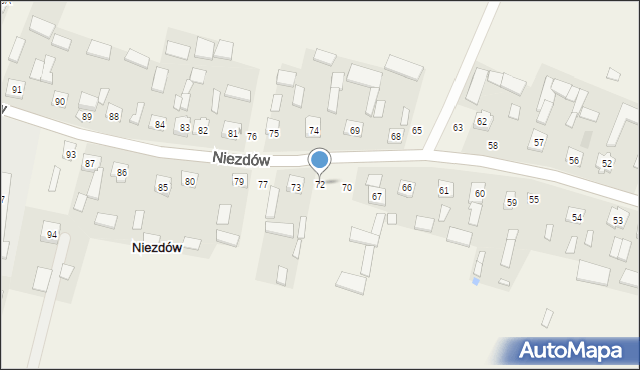 Niezdów, Niezdów, 72, mapa Niezdów