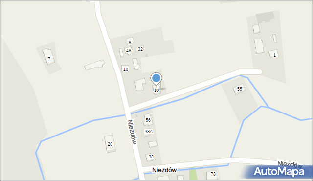 Niezdów, Niezdów, 19, mapa Niezdów