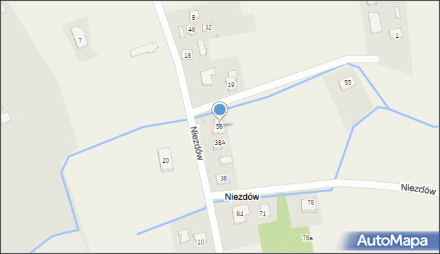 Niezdów, Niezdów, 56, mapa Niezdów