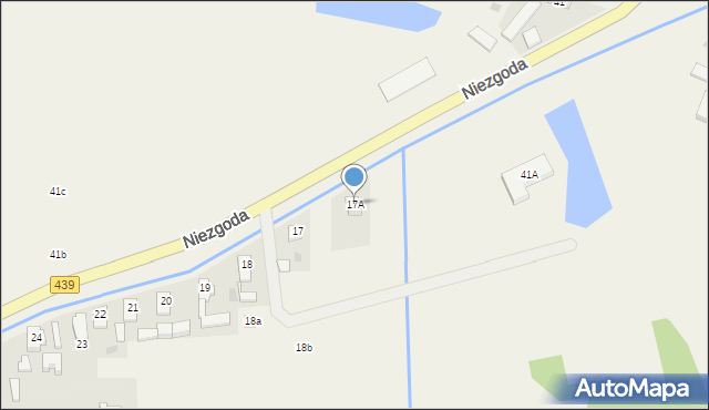 Niezgoda, Niezgoda, 17A, mapa Niezgoda