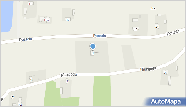 Niezgoda, Niezgoda, 1, mapa Niezgoda