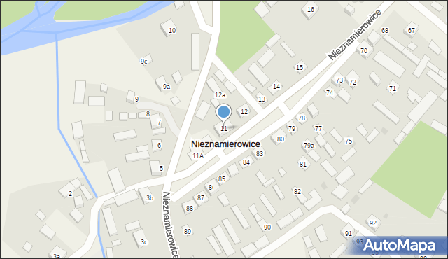 Nieznamierowice, Nieznamierowice, 11, mapa Nieznamierowice