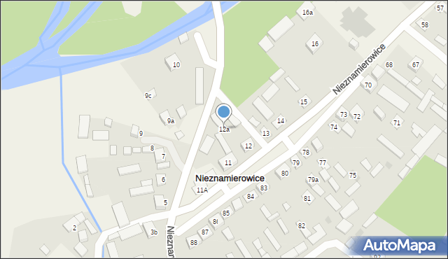 Nieznamierowice, Nieznamierowice, 12a, mapa Nieznamierowice