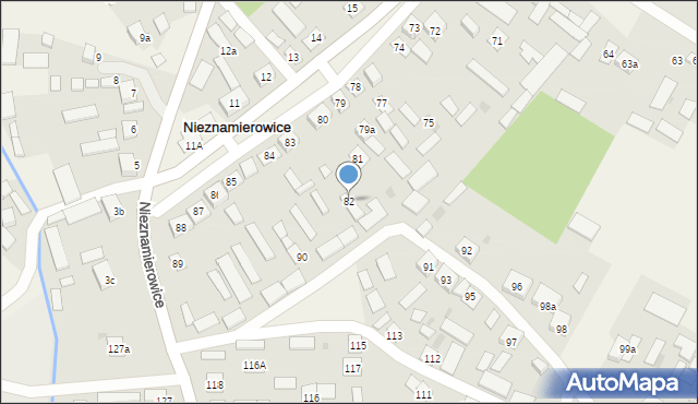 Nieznamierowice, Nieznamierowice, 82, mapa Nieznamierowice