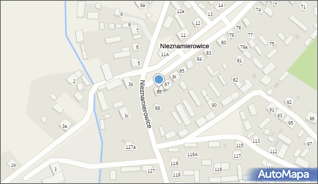 Nieznamierowice, Nieznamierowice, 88, mapa Nieznamierowice