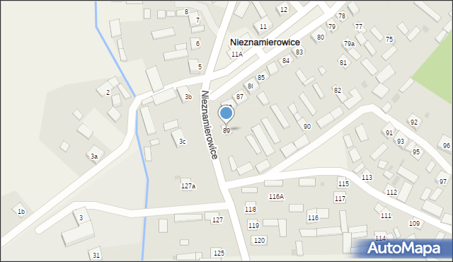 Nieznamierowice, Nieznamierowice, 89, mapa Nieznamierowice