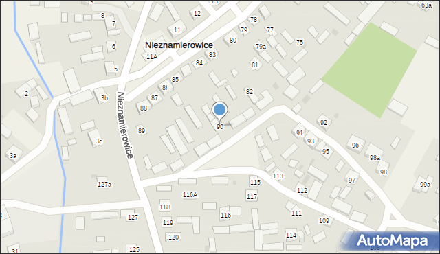 Nieznamierowice, Nieznamierowice, 90, mapa Nieznamierowice