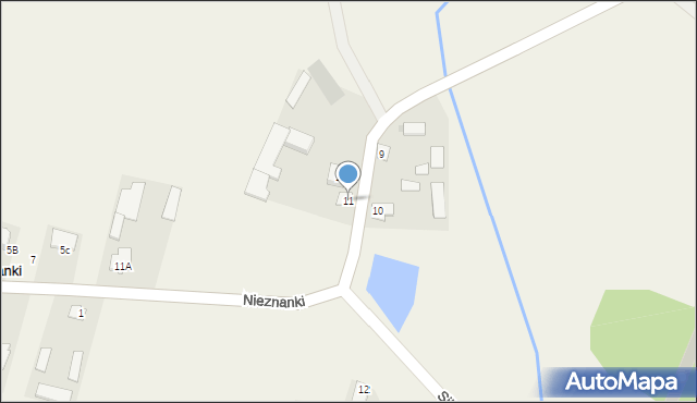 Nieznanki, Nieznanki, 11, mapa Nieznanki