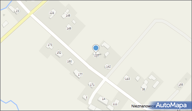 Nieznanowice, Nieznanowice, 110, mapa Nieznanowice