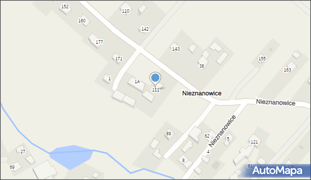 Nieznanowice, Nieznanowice, 111, mapa Nieznanowice