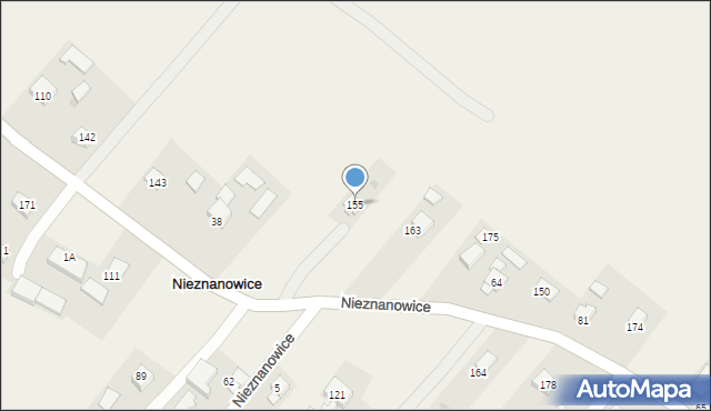Nieznanowice, Nieznanowice, 155, mapa Nieznanowice