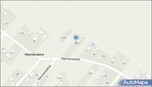 Nieznanowice, Nieznanowice, 163, mapa Nieznanowice