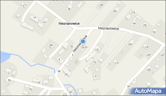 Nieznanowice, Nieznanowice, 5, mapa Nieznanowice