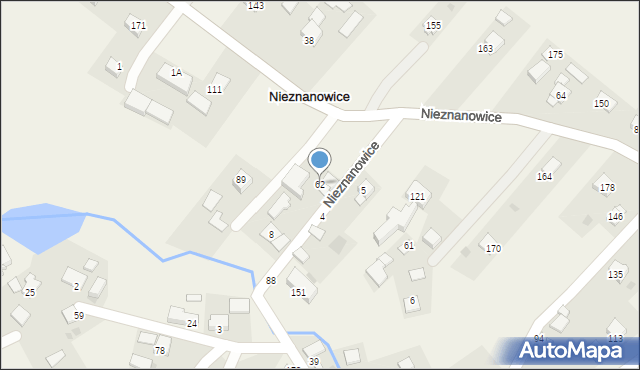 Nieznanowice, Nieznanowice, 62, mapa Nieznanowice