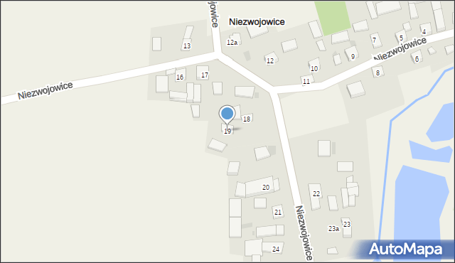 Niezwojowice, Niezwojowice, 19, mapa Niezwojowice