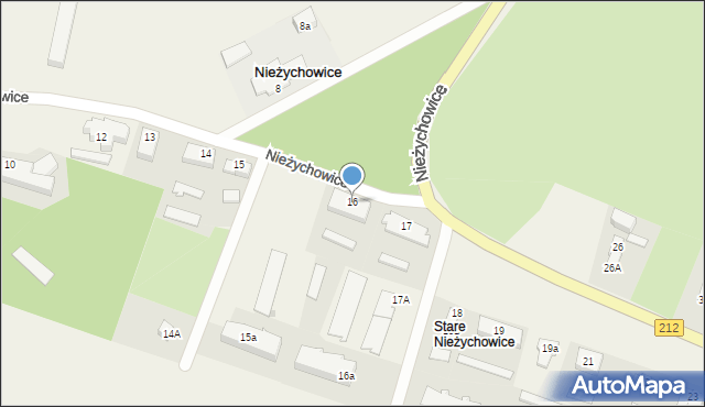 Nieżychowice, Nieżychowice, 16, mapa Nieżychowice