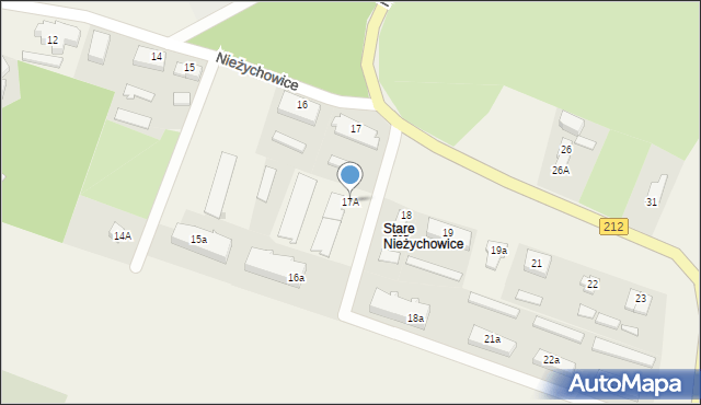 Nieżychowice, Nieżychowice, 17A, mapa Nieżychowice