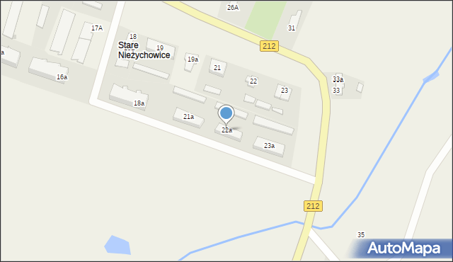 Nieżychowice, Nieżychowice, 22a, mapa Nieżychowice