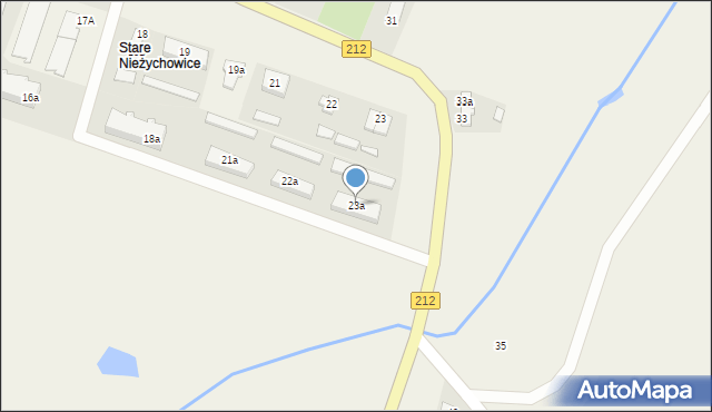 Nieżychowice, Nieżychowice, 23a, mapa Nieżychowice