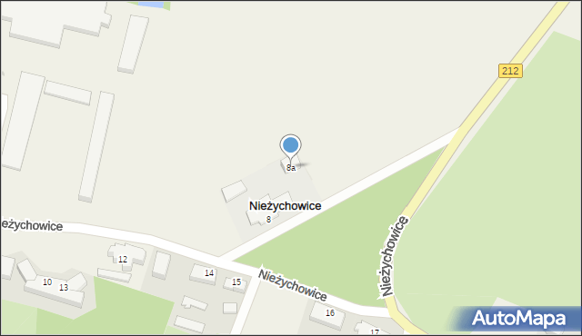 Nieżychowice, Nieżychowice, 8a, mapa Nieżychowice